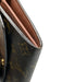 Louis Vuitton Brown Coated Canvas & Leather Monogram Snap Button Close Wallets Brown
