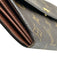 Louis Vuitton Brown Coated Canvas & Leather Monogram Snap Button Close Wallets Brown