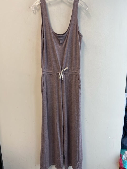Vuori Size S Purple Polyester & Elastane Heathered Sleeveless Jumpsuit