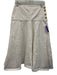 Zara Size S White Cotton Denim Button Side A Line Midi Skirt White / S