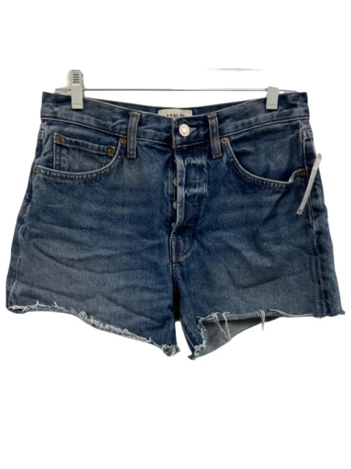 Agolde Size 27 Medium dark wash Cotton Denim 5 Pocket Button Fly Cutoff Shorts Medium dark wash / 27