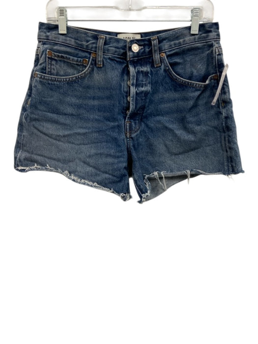 Agolde Size 27 Medium dark wash Cotton Denim 5 Pocket Button Fly Cutoff Shorts Medium dark wash / 27