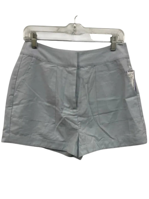 Marie Oliver Size 4 Light Blue Cotton Blend Patch Pockets Hook & Zip Fly Shorts Light Blue / 4