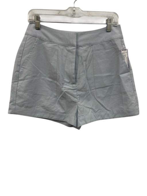 Marie Oliver Size 4 Light Blue Cotton Blend Patch Pockets Hook & Zip Fly Shorts Light Blue / 4
