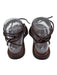 Loeffler Randall Shoe Size 8.5 Brown Leather Upper Strappy Wrap Ankle Sandals Brown / 8.5