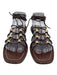 Loeffler Randall Shoe Size 8.5 Brown Leather Upper Strappy Wrap Ankle Sandals Brown / 8.5