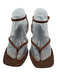 Sam Edelman Shoe Size 8.5 Dark Brown Leather Upper Suede Thong Low Heel Sandals Dark Brown / 8.5