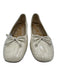Sam Edelman Shoe Size 8.5 Cream White Leather Upper Patent Crinkle Bow Flats Cream White / 8.5