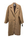 MNG Size XS Tan Brown Poly Blend Trench 2 button Coat Tan Brown / XS