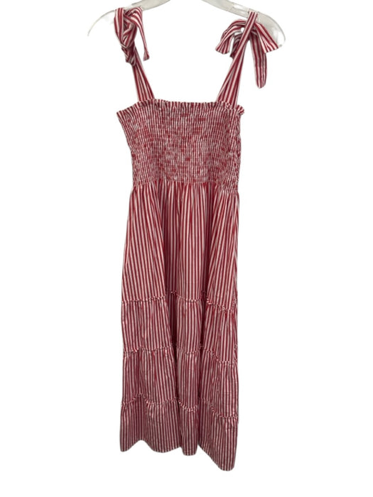 Maxwell and Geraldine Size S Red & White Cotton Striped Sleeveless Dress Red & White / S