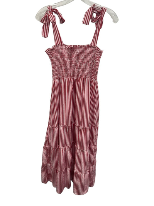 Maxwell and Geraldine Size S Red & White Cotton Striped Sleeveless Dress Red & White / S
