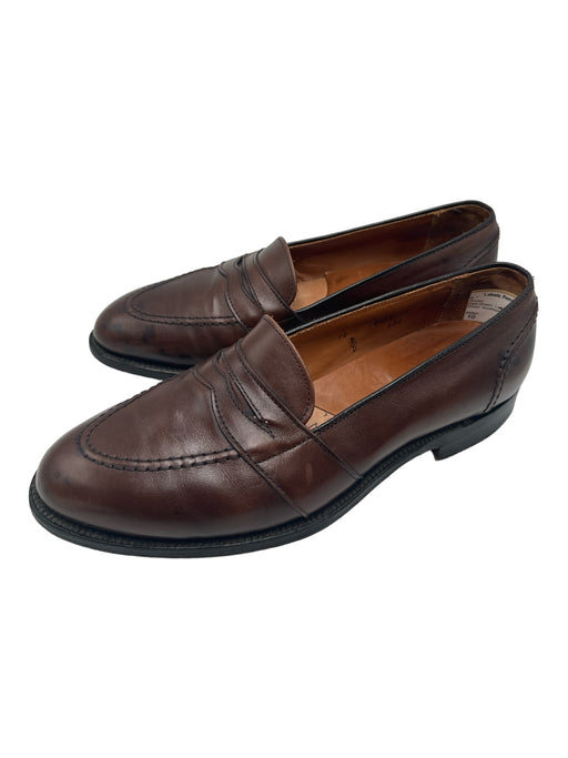 Alden Shoe Size 10 Dark Brown Leather Solid Loafer Dress Men's Shoes 10