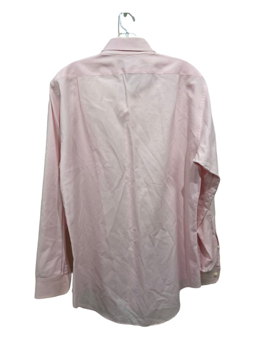 Sid Mashburn Size 16 Pink Cotton Solid Button Up Collared Long Sleeve Shirt 16