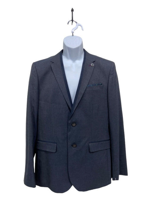 Ted Baker NWT Navy Polyester Solid 2 Button Men's Blazer 4
