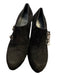Stuart Weitzman Shoe Size 8 Black Suede Silver Hardware Closed Toe Buckle Shoes Black / 8
