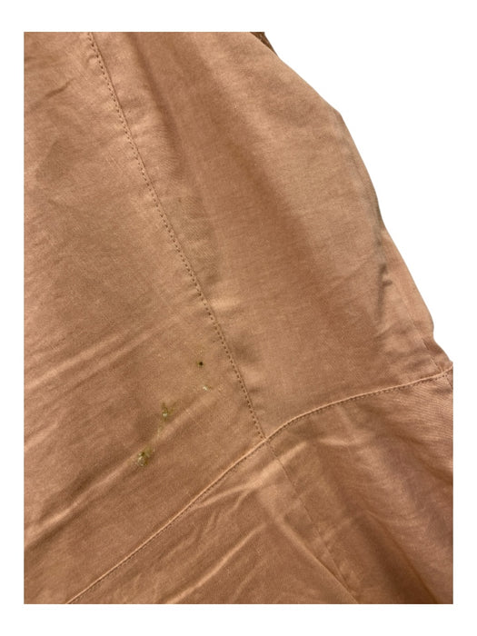 Theory Size 10 Light Orange Linen & Viscose Short Sleeve Buttons Collar Dress Light Orange / 10