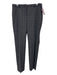 Theory Size 10 Black & Gray Wool & Cupro Zip Fly Plaid Mid Rise Pants Black & Gray / 10