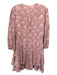 Shoshanna Size 10 Rose Pink Polyester Long Sleeve Eyelet Floral Button up Dress Rose Pink / 10