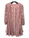 Shoshanna Size 10 Rose Pink Polyester Long Sleeve Eyelet Floral Button up Dress Rose Pink / 10