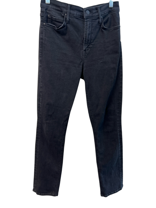 Mother Size 28 Black Cotton Straight Cut 5 Pocket Zip Fly Jeans Black / 28