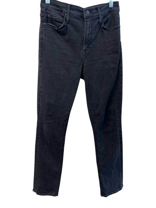 Mother Size 28 Black Cotton Straight Cut 5 Pocket Zip Fly Jeans Black / 28