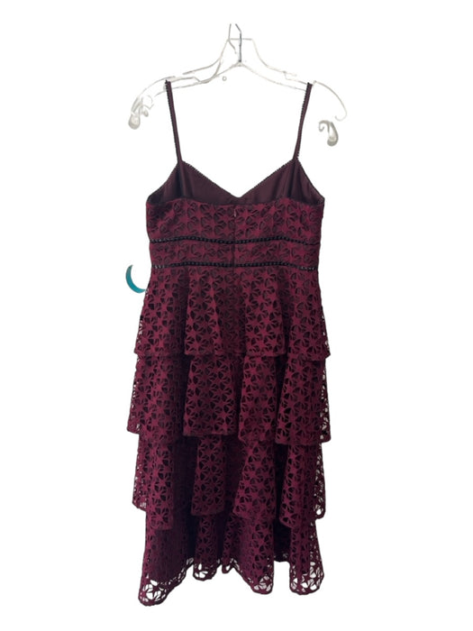 Club Monaco Size 8 Maroon Red Polyester Overlay stars Spaghetti Strap Dress Maroon Red / 8