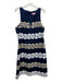 Lilly Pulitzer Size 6 Navy & white Cotton Split V Neck Sleeveless Shift Dress Navy & white / 6