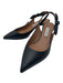 Tabitha Simmons Shoe Size 37.5 Black Leather Kitten Heel Pointed Toe Knot Pumps Black / 37.5