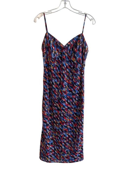 House of Harlow x Revolve Size S Navy & Multi Polyester V Neck Back Zip Dress Navy & Multi / S
