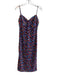 House of Harlow x Revolve Size S Navy & Multi Polyester V Neck Back Zip Dress Navy & Multi / S