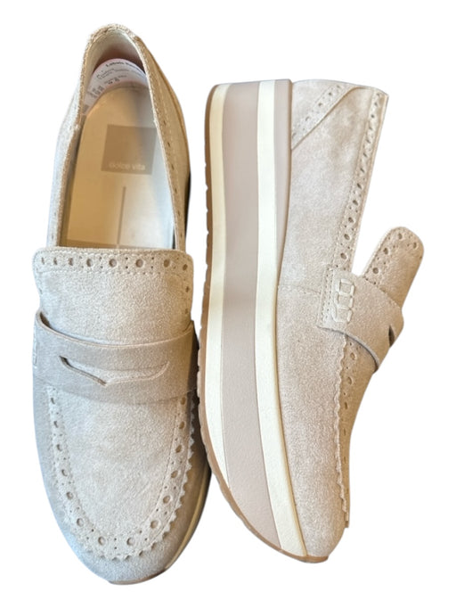 Dolce Vita Shoe Size 9.5 Taupe Suede Platform Loafers Taupe / 9.5