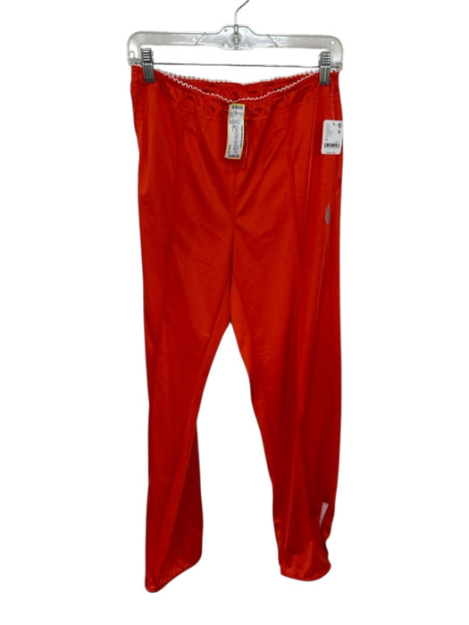 FP Movement Size XS Orange & White Polyester Scallop Detail Drawstring Pants Orange & White / XS