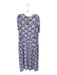 Boden Size 14 Blue & Peach Eco vero Short Sleeve Flowers Twist Maxi Dress Blue & Peach / 14