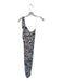 House of Harlow Size S Cream & Navy Nylon Blend One Shoulder Flowers Maxi Dress Cream & Navy / S