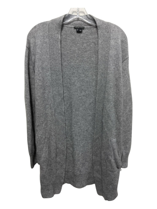 Theory Size S/P Gray Cahsmere Open Front Pockets Long Sleeve Cardigan Gray / S/P