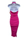 Superdown Size S Hot pink Polyester Halter Neck Ruched Sleeveless Dress Hot pink / S