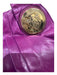 Gucci Purple & Gold Leather Double Top Handle Pleated Gold Hardware Bag Purple & Gold / S