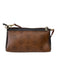 MCM Brown Leather Monogram Top Zip Crossbody Stripe Detail Bag Brown / S