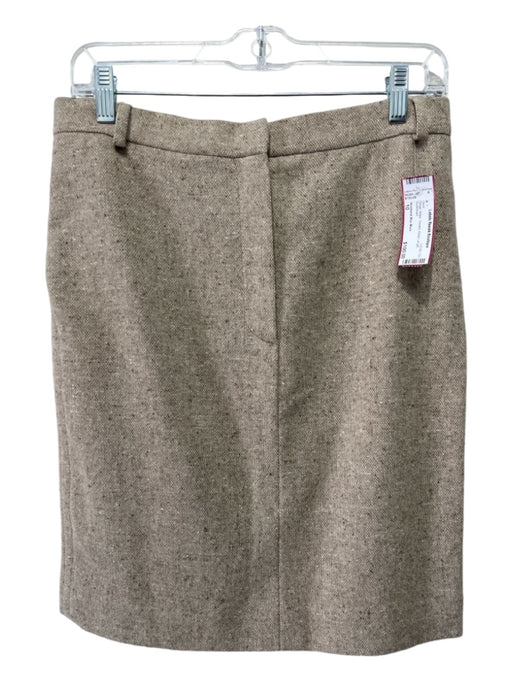 Weekend Max Mara Size 10 Beige Wool Tweed Knee Length Skirt Beige / 10