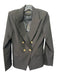 ChokLate Size 40 Black & Gold Polyester Double Breast Button Detail Jacket Black & Gold / 40