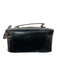 Gucci Black Leather Bamboo Hardware Make up bag Top Handle Zip Close Bag Black / Medium