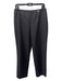 Chanel Size 42 Black Wool Blend Tapered Straight Leg Pleated Logo Pants Black / 42