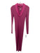 Staud Size Large Mauve Pink Viscose Blend Long Sleeve Ribbed Faux Fur Dress Mauve Pink / Large