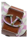 Valentino Garavani Cream, brown & pink Canvas Leather Shoulder Zip closure Bag Cream, brown & pink / S