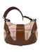 Valentino Garavani Cream, brown & pink Canvas Leather Shoulder Zip closure Bag Cream, brown & pink / S