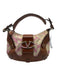 Valentino Garavani Cream, brown & pink Canvas Leather Shoulder Zip closure Bag Cream, brown & pink / S