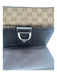 Gucci Brown Canvas Monogram Button Close Wallets Brown