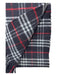 Burberry Navy Blue & Red Lambs Wool Nova Check Fringe Rectangle scarf Navy Blue & Red / One Size