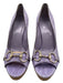 Gucci Shoe Size 9.5 Lavender Purple Leather silver tone hardware Horse Bit Pumps Lavender Purple / 9.5