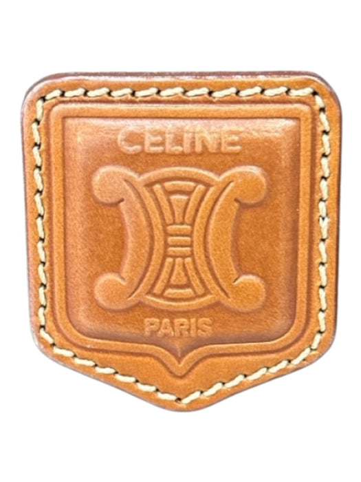 Celine Brown Coated Canvas Leather trim Monogram buckle straps Bucket Bag Brown / Medium